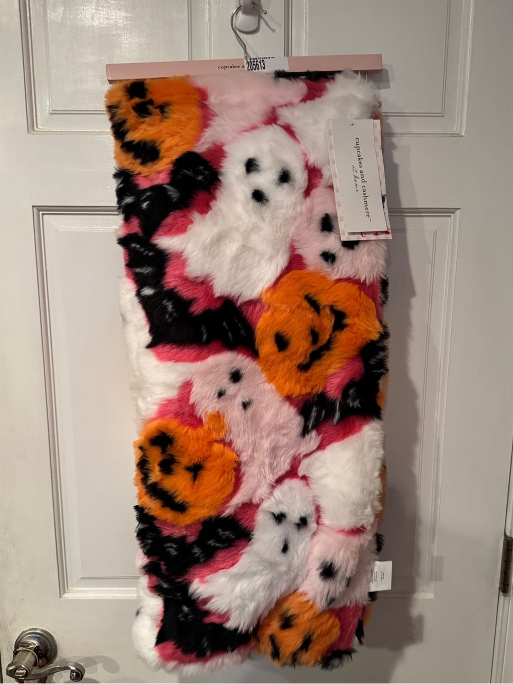 cupcakes & cashmere Pink, Orange, White & Black Faux Fur Throw